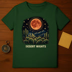 Desert Nights Red Moon Stars Cacti Mountains T-Shirt product type