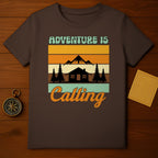 Adventure Is Calling Retro Mountain T-Shirt