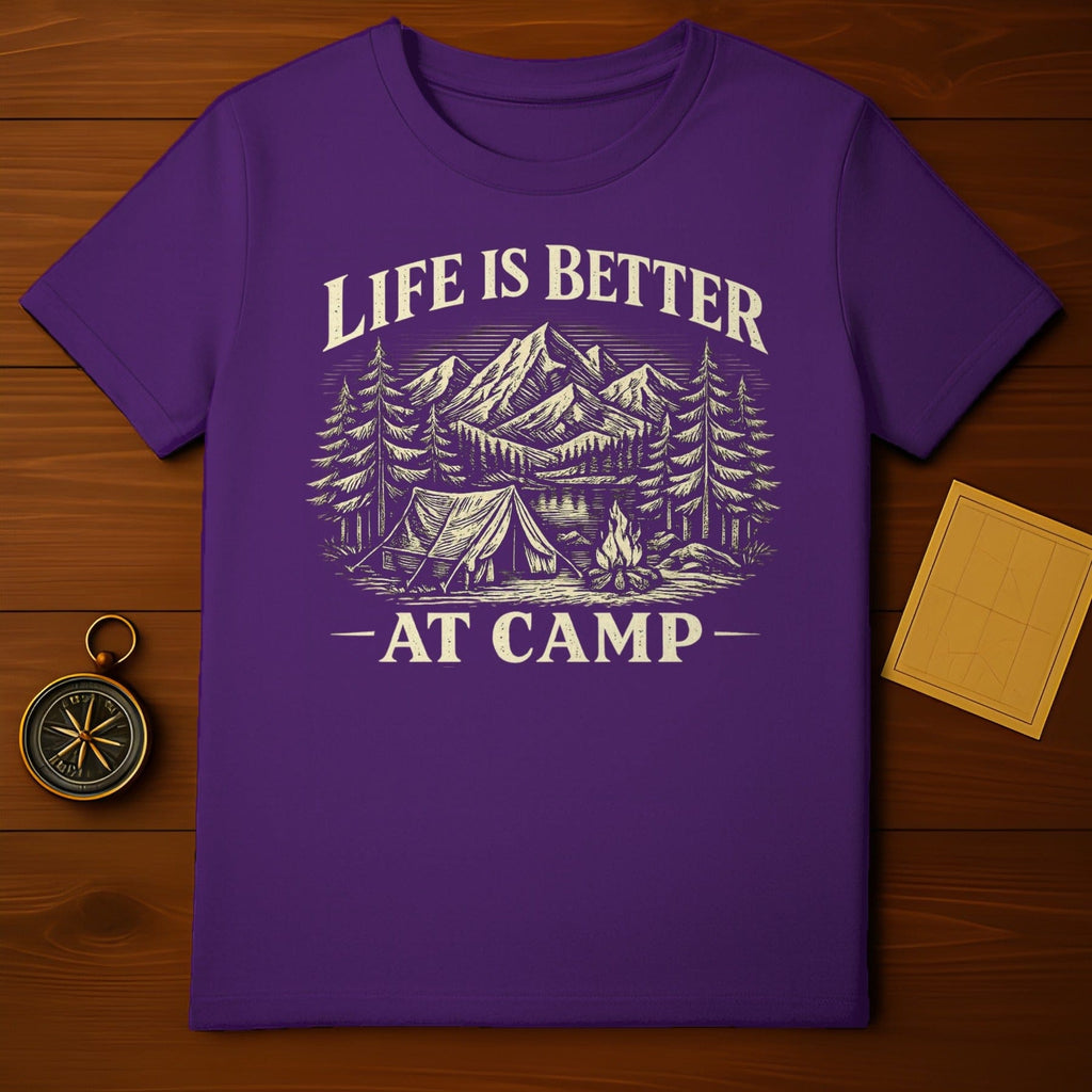 Life is Better at Camp Graphic Tee Camping Shirt