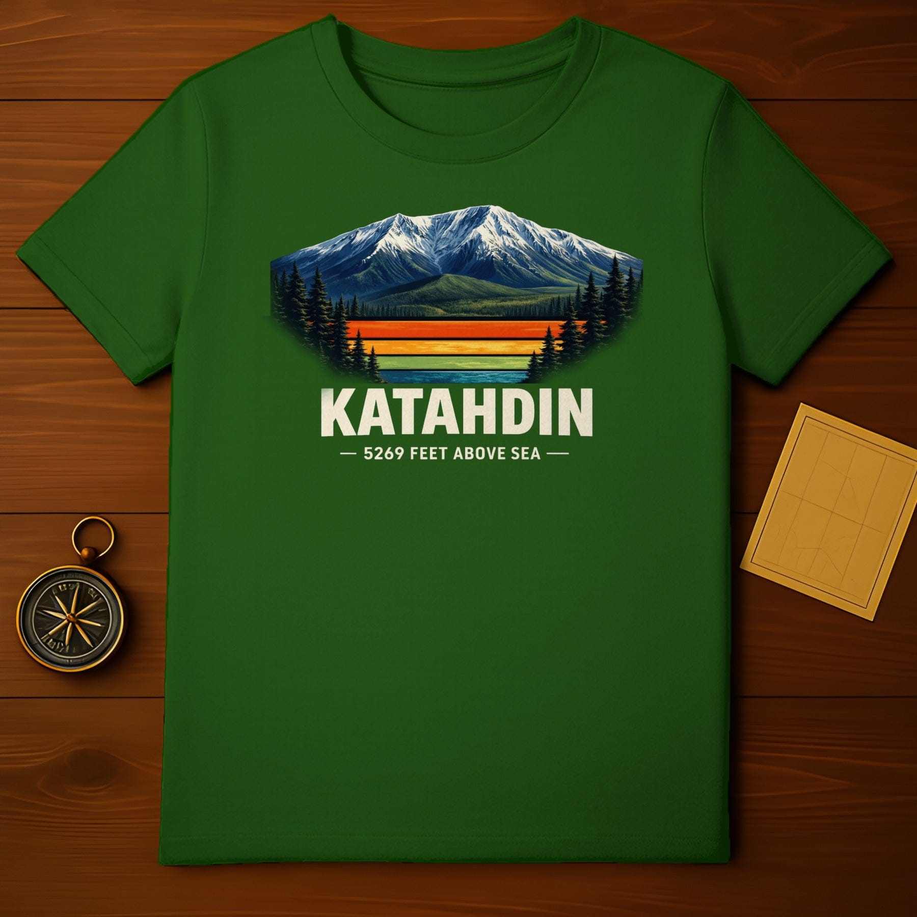 Katahdin Mountain Peak 5269 Feet Above Sea Graphic product type