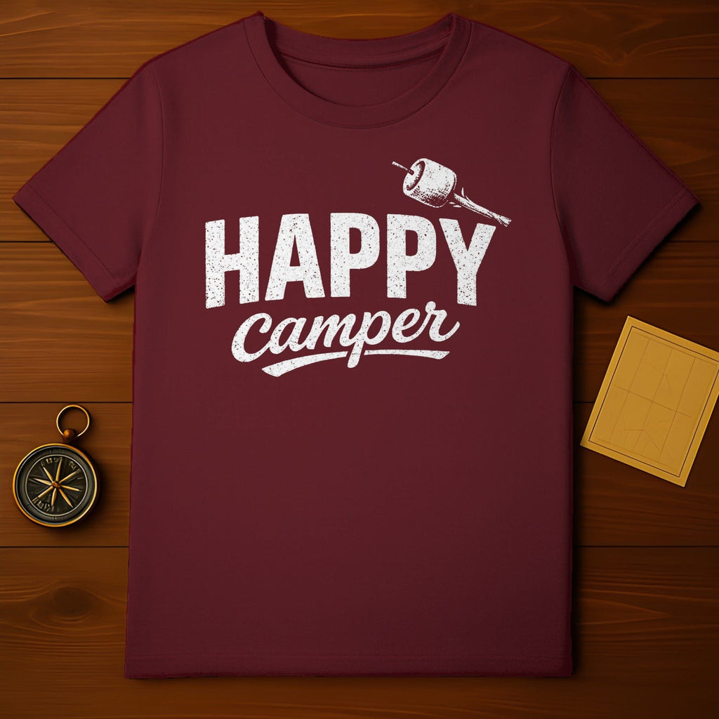 Happy Camper Graphic Tee Shirt Adventure Lover Shirt
