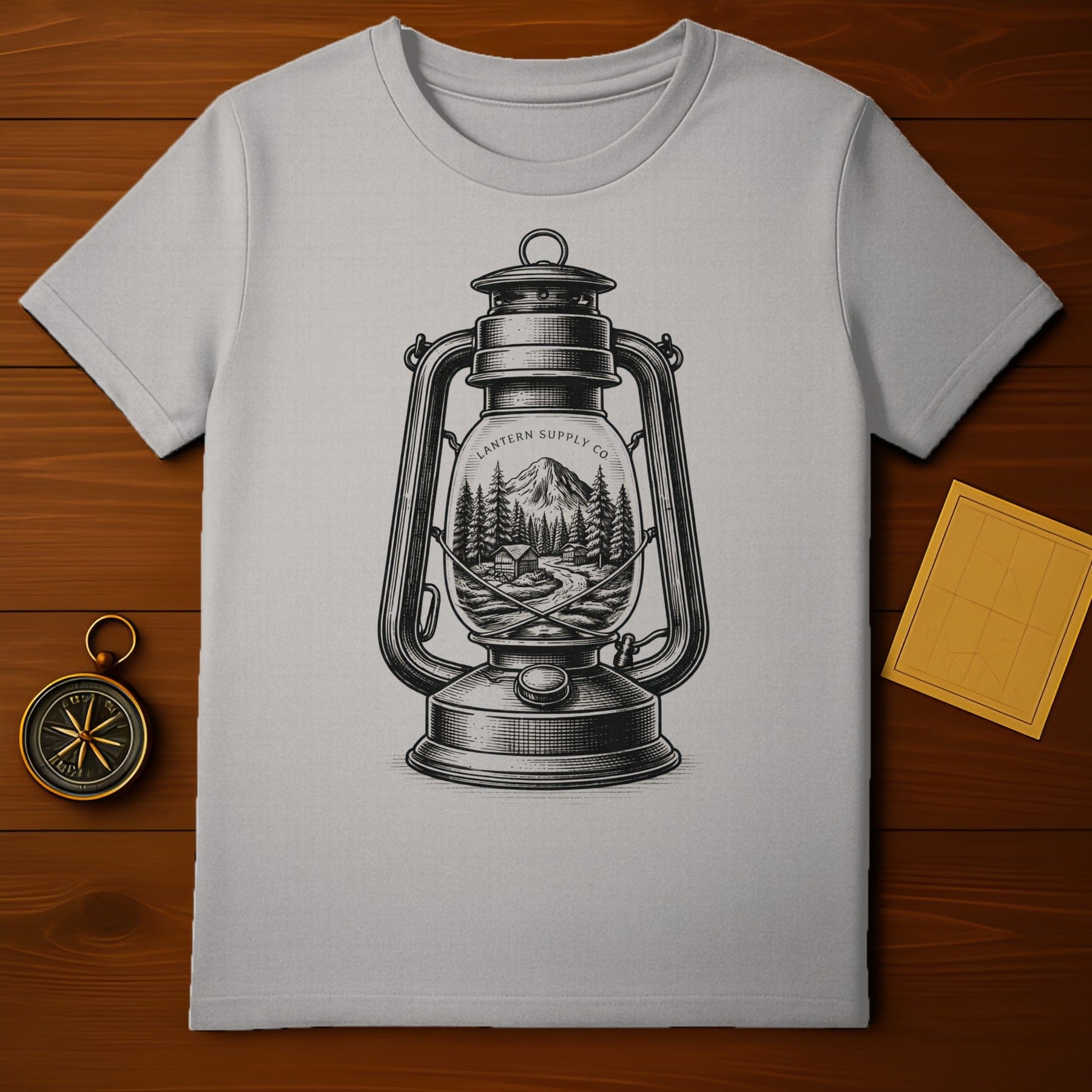 Lantern Supply Co Mountain and Lantern Art T-shirt