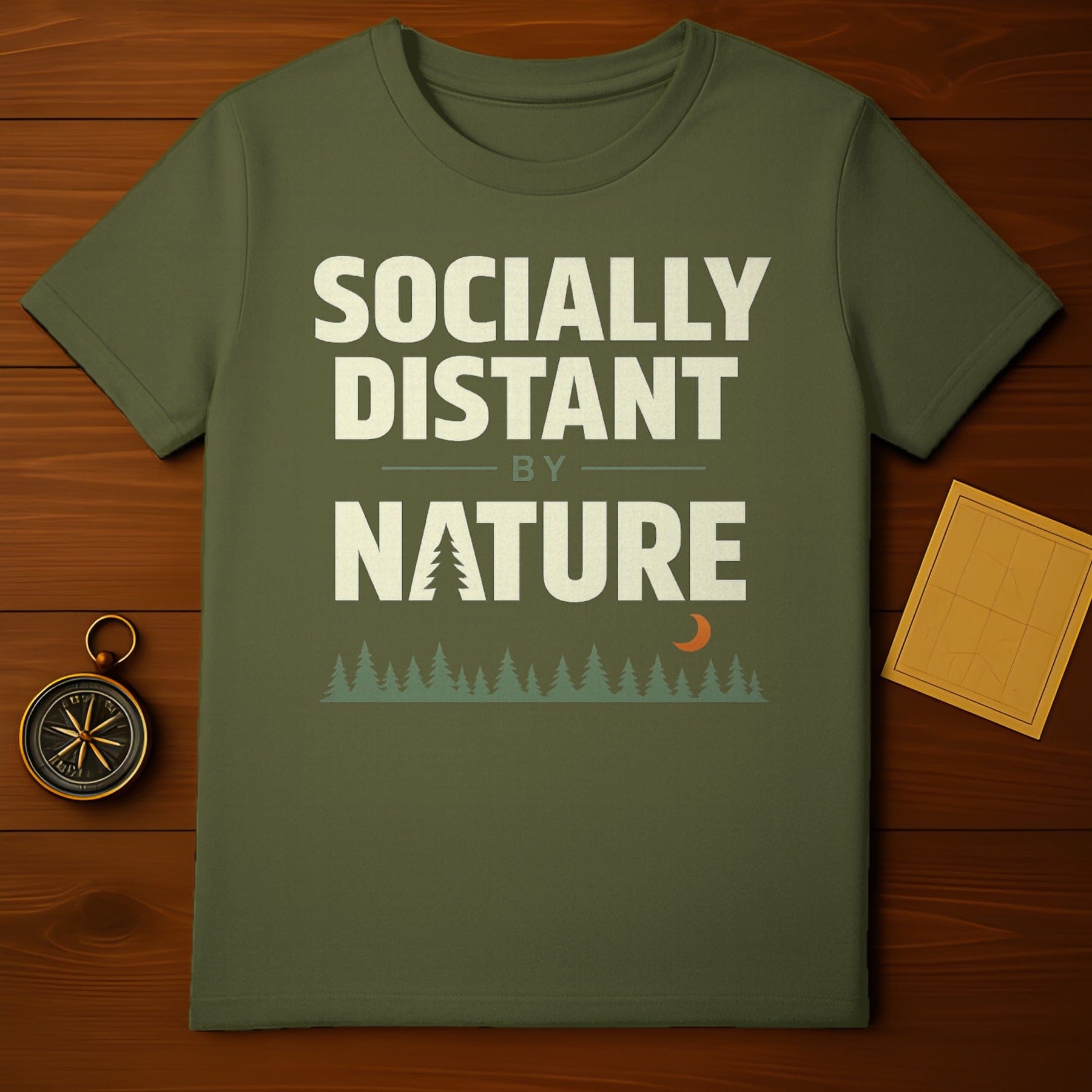 Socially Distant By Nature Forest Moon Adventure T-Shirt product type
Socially Distant
By Nature
Nature Lover
Outdoor Life
Forest Design
Tree Graphic
Pine Forest
Moon Phases
Crescent Moon
Camping Trip
Hiking Gear
Adventure Awaits
Introvert Humor
Solitude Seeking
Graphic T-Shirt
Unique Apparel
Olive Green Tee
Humorous Design
Gift for Him
Gift for Her