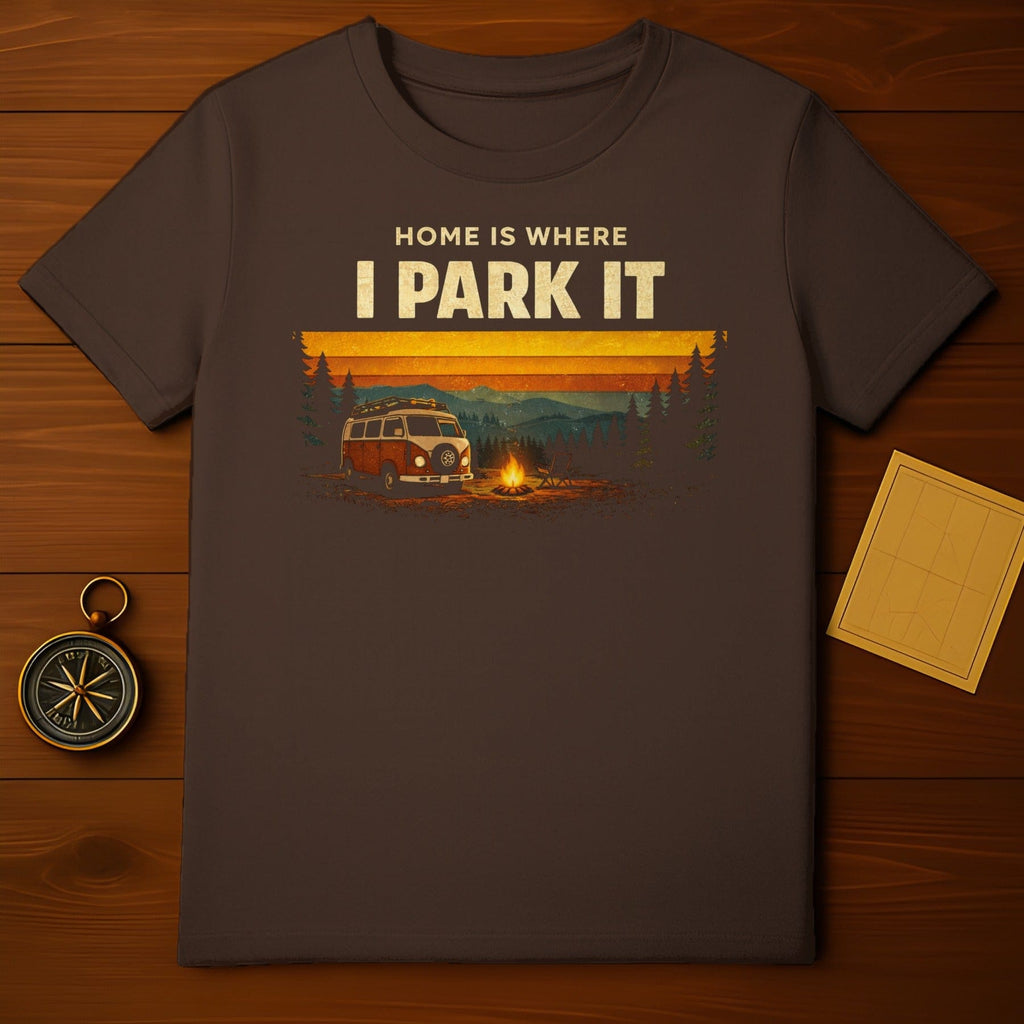 Home is Where I Park It Camping Van Adventure Shirt
