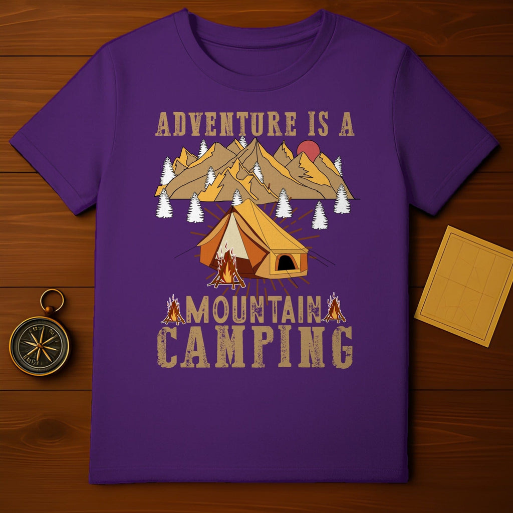 Adventure Is A Mountain Camping Graphic T-Shirt