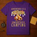 Adventure Is A Mountain Camping Graphic T-Shirt