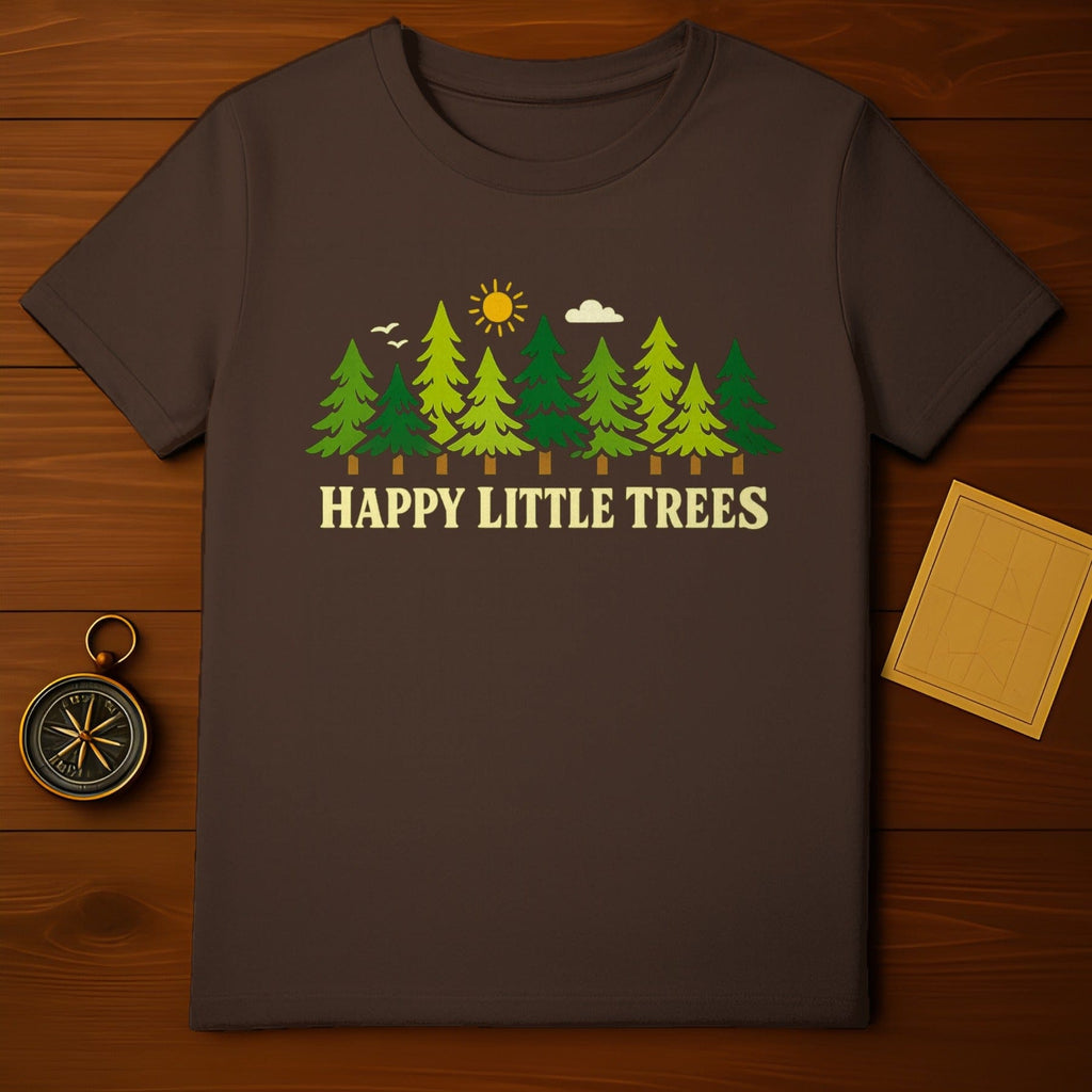 Happy Little Trees Graphic Tee for Nature Lovers