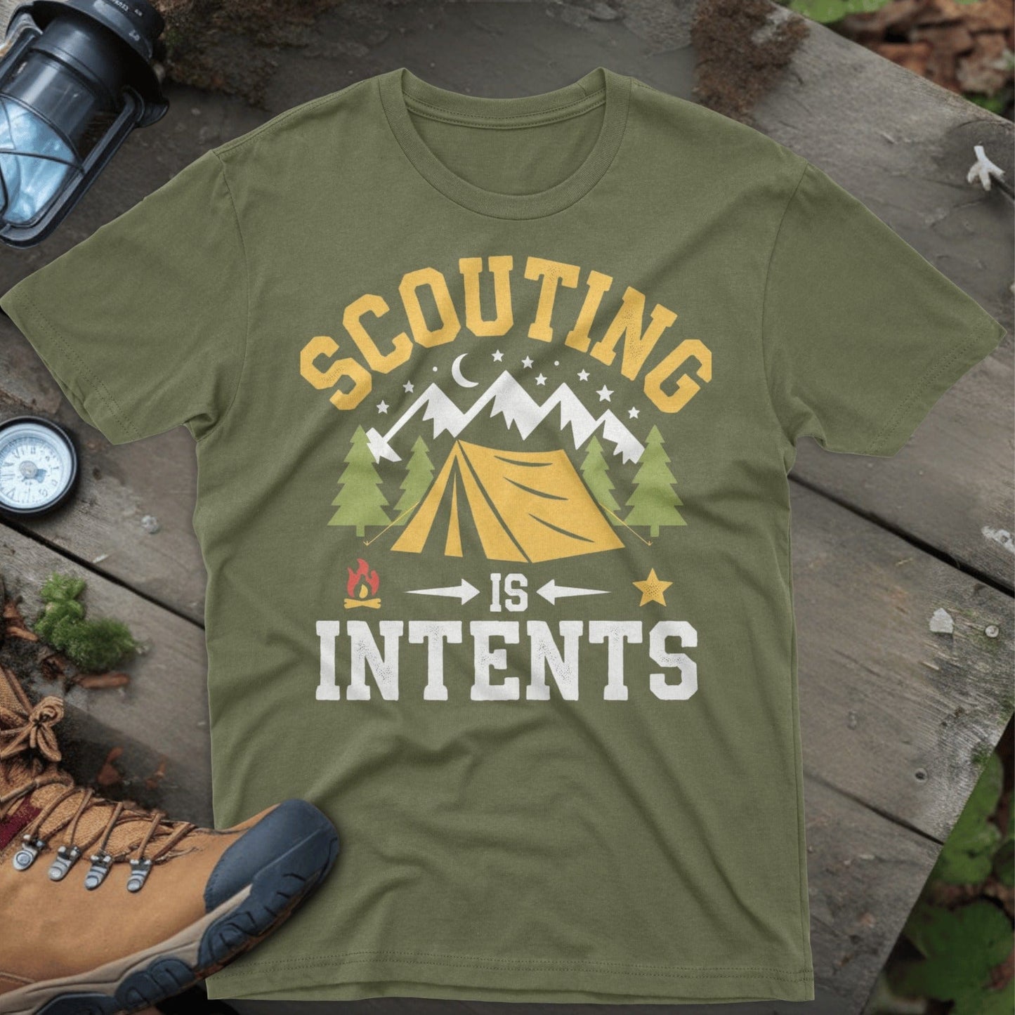 Scouting Is Intents Graphic Camping Shirt product