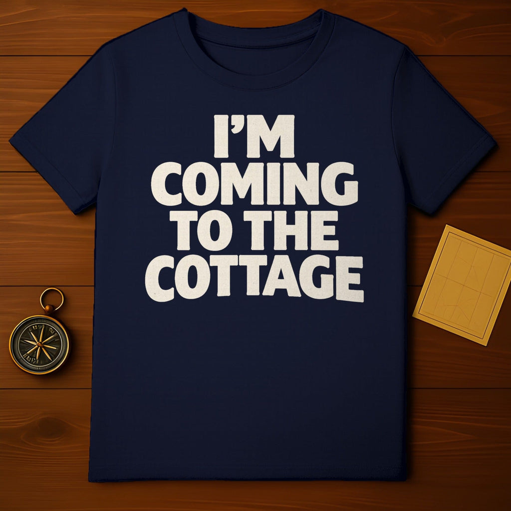 I'M COMING TO THE COTTAGE Funny Dark Blue T-Shirt product type