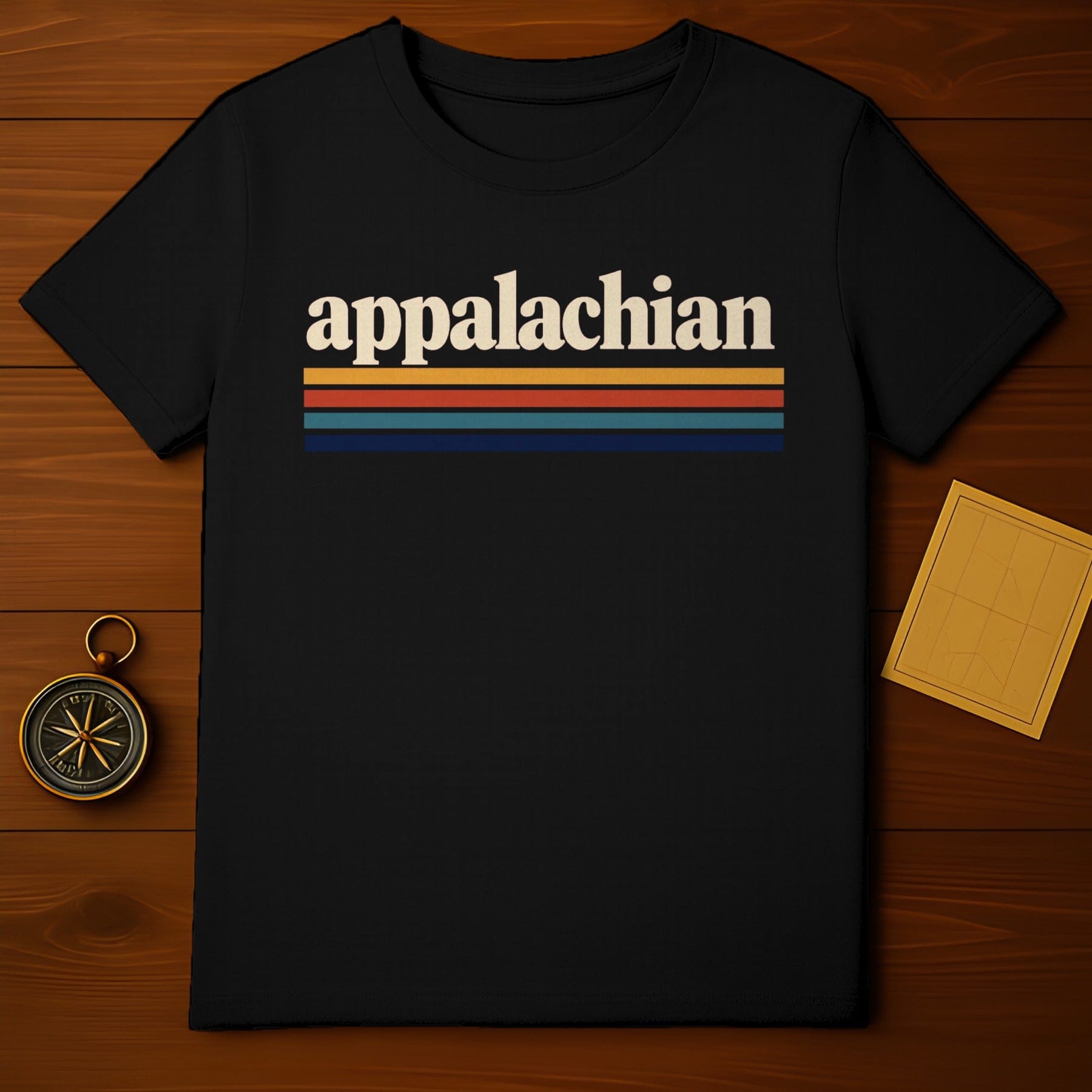 Appalachian horizontal colorful striped graphic design product type
