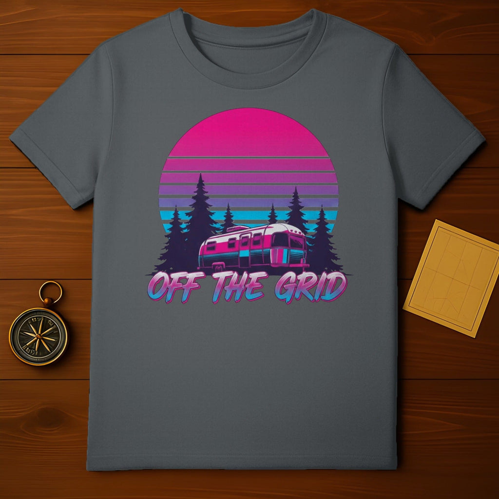 Retro Off The Grid Camper Graphic T-Shirt