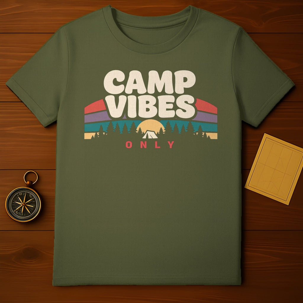 Camp Vibes Only Retro Forest Camping Outdoor product type
Camp Vibes, Camping Shirt, Outdoor Life, Nature Lover, Forest Design, Retro Style, Vintage Camp, Adventure Tee, Hiking Gear, Pine Trees, Sunset Graphic, Tent Art, Mountain Vibes, Explore Nature, Wilderness, Travel Shirt, Green Shirt, Unique Design, Graphic Tee, Summer Camp
