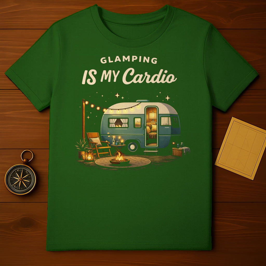 Glamping Is My Cardio Camping Graphic T-Shirt