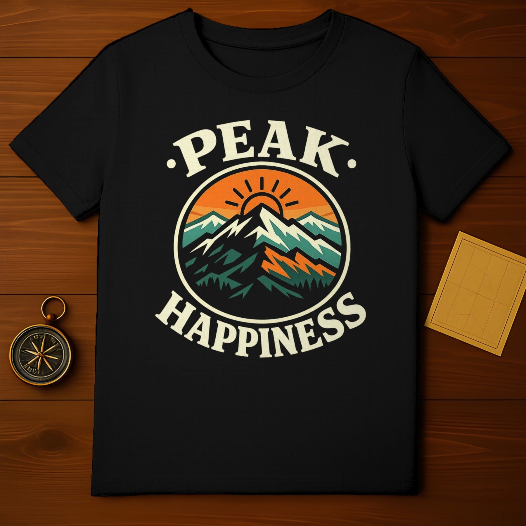Peak Happiness Mountain Sunset Graphic Shirt