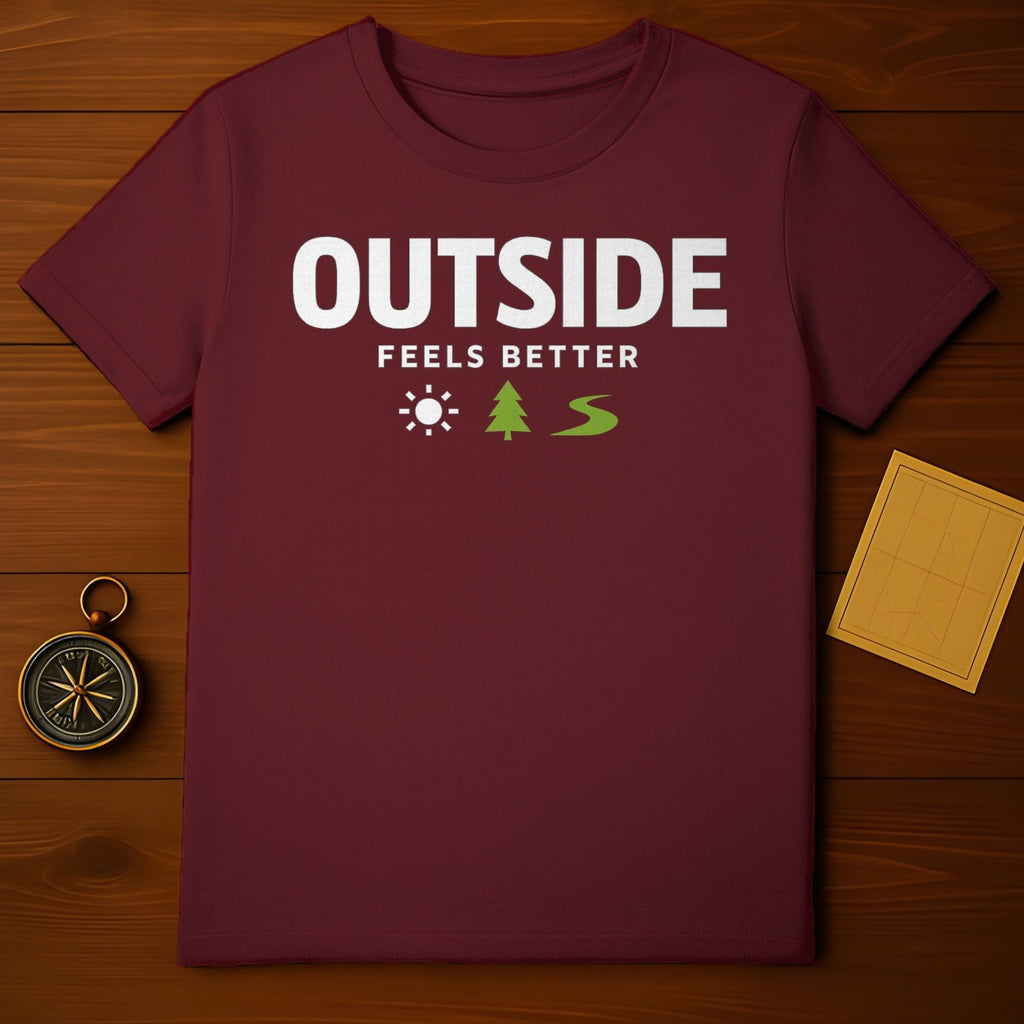 Outside Feels Better Sun Tree Path T-Shirt