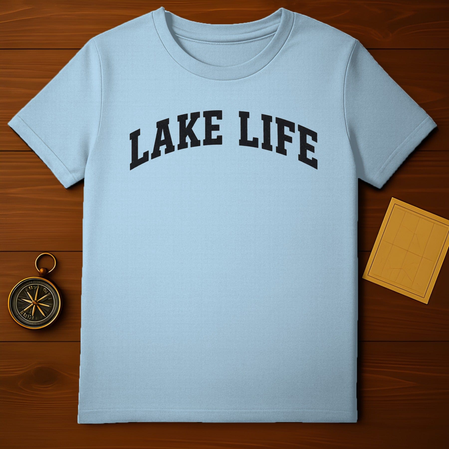 Lake Life Printed Blue Short Sleeve T-Shirt Product