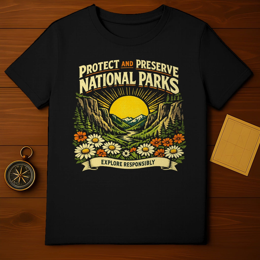Protect and Preserve National Parks T-shirt Explore Responsibly