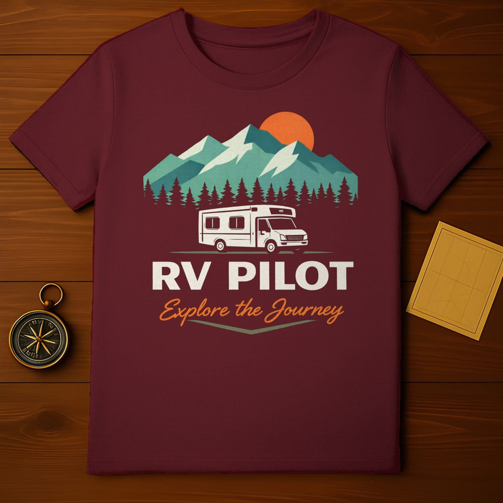 RV Pilot Explore the Journey Adventure T-Shirt