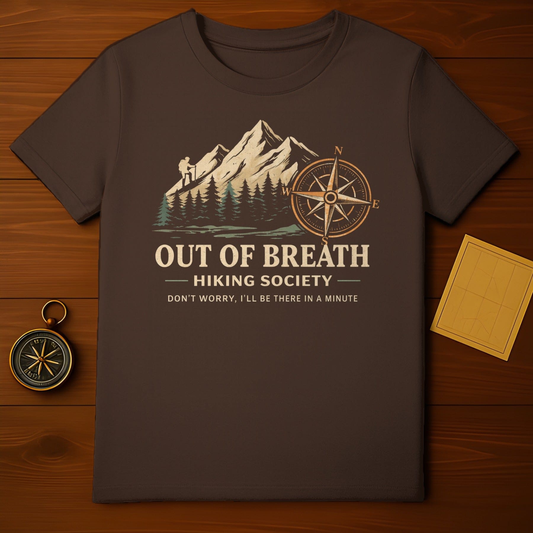 Out of Breath Hiking Society T-Shirt for Nature Lovers