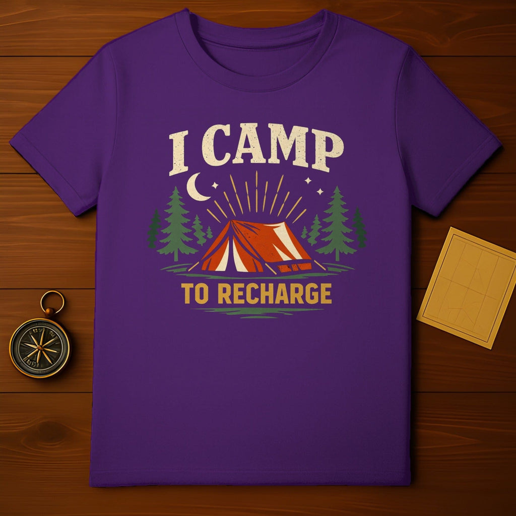 Purple I Camp To Recharge Outdoors Camping product type