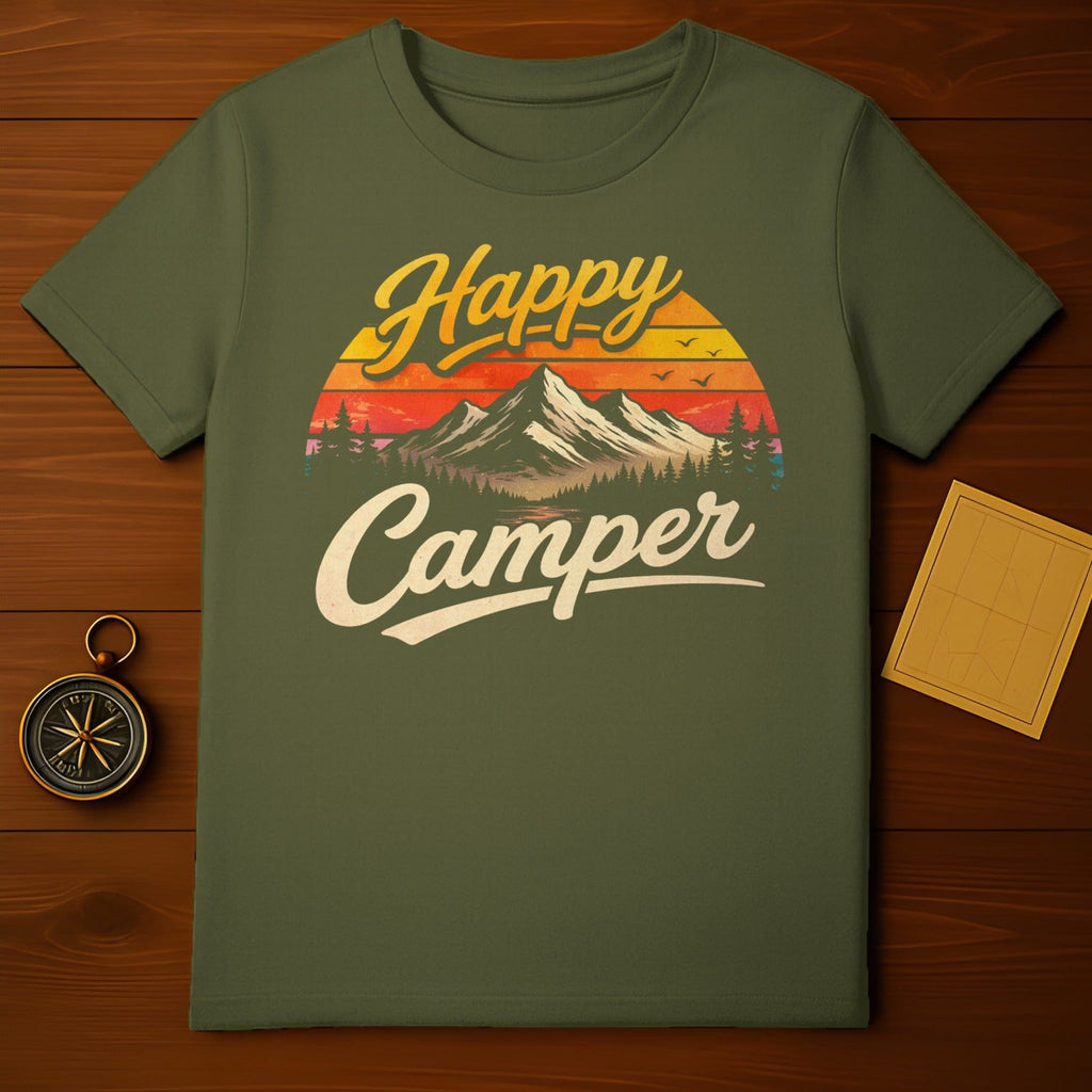 Happy Camper Graphic Mountain T-shirt