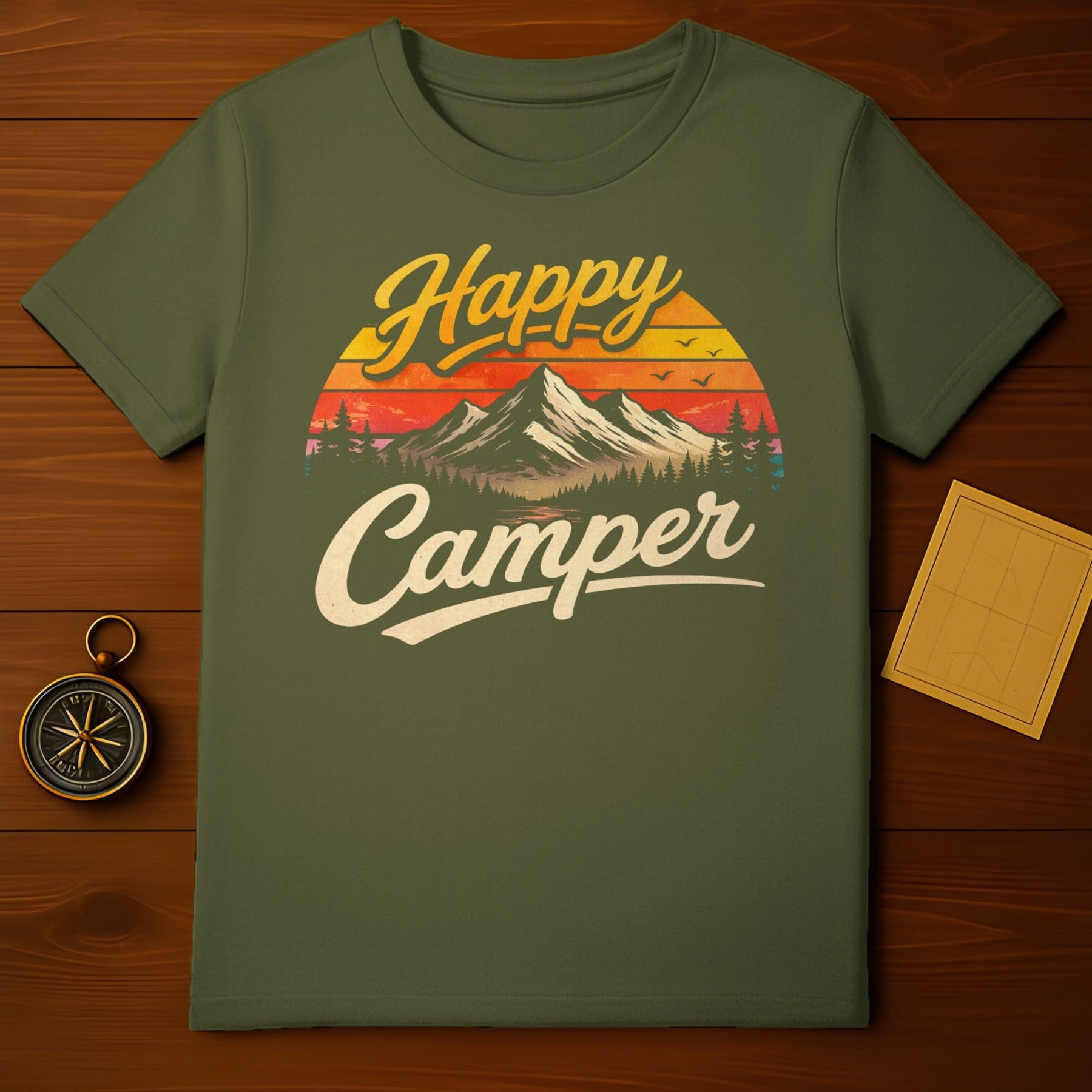 Happy Camper Graphic Mountain T-shirt