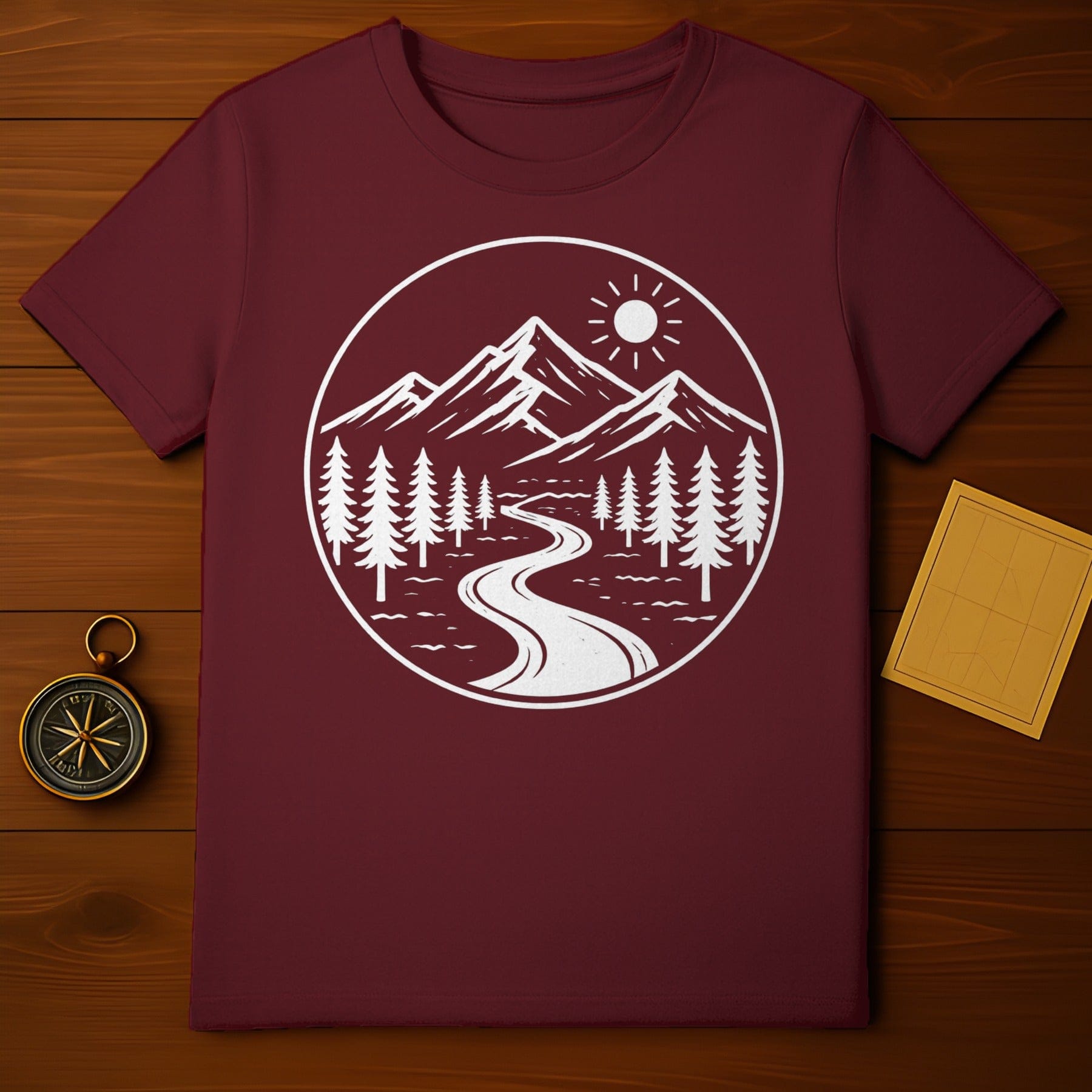 Scenic Mountain Design Hiking Adventure T-shirt