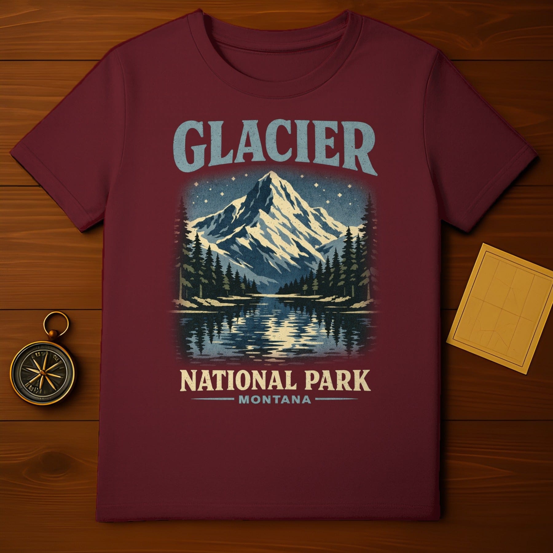 Glacier National Park Montana Graphic Printed T-shirt