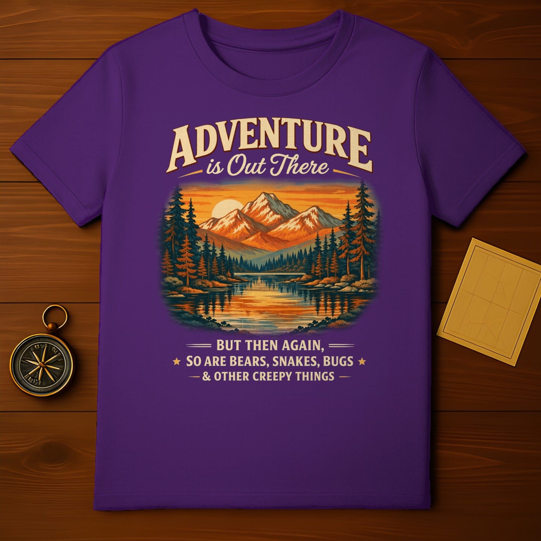 Adventure Is Out There Bears Snakes Bugs Creepy Things Shirt