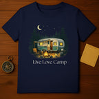 Live Love Camp Vintage Camper Campfire Night Scene product type