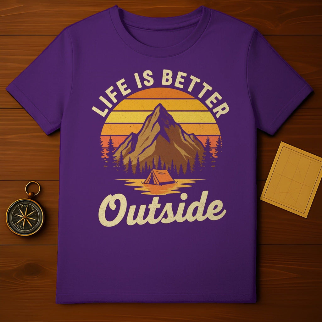 Life is Better Outside Camping Graphic T-Shirt