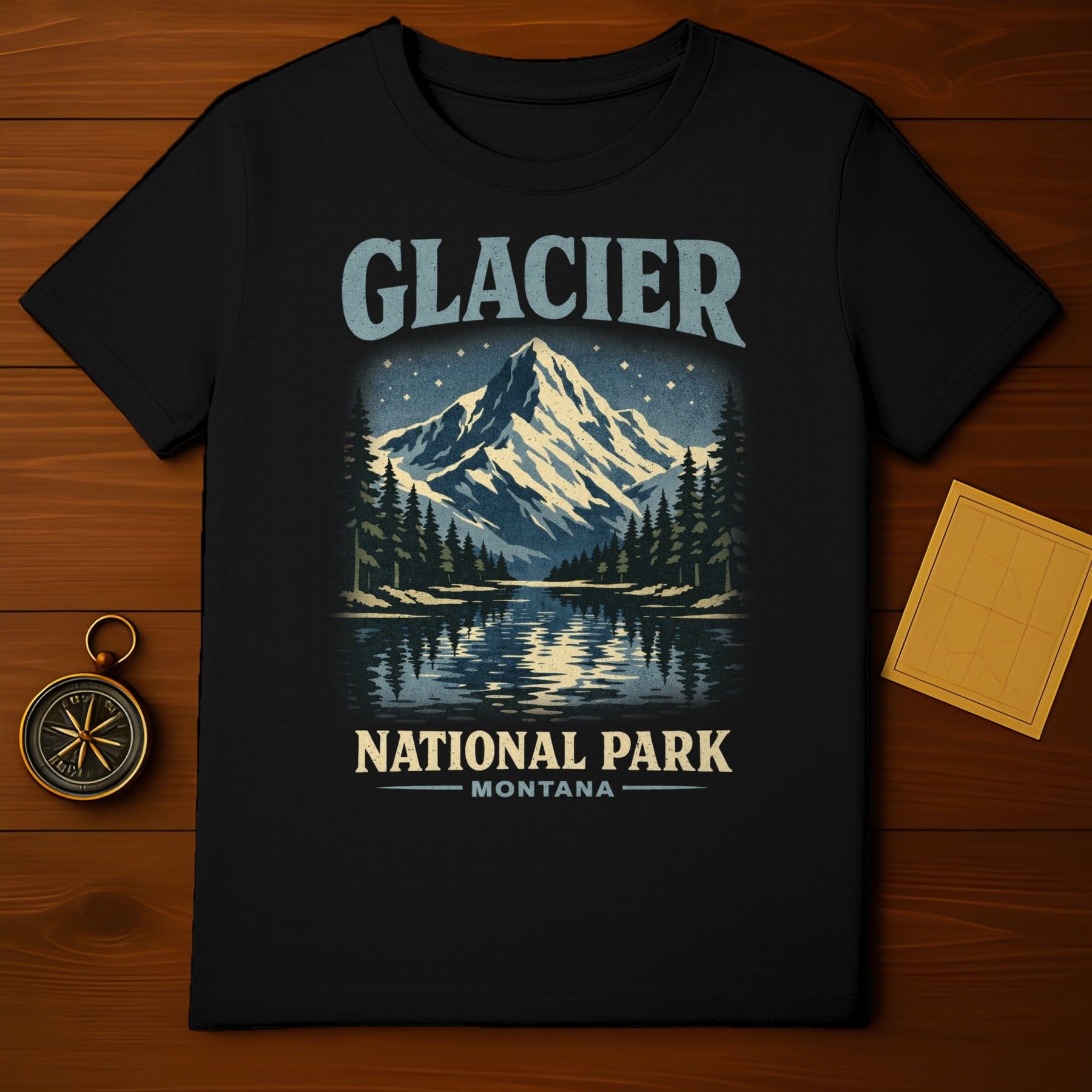 Glacier National Park Montana Mountain Design Shirt