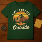 Life Is Better Outside Mountain Sunset T-shirt