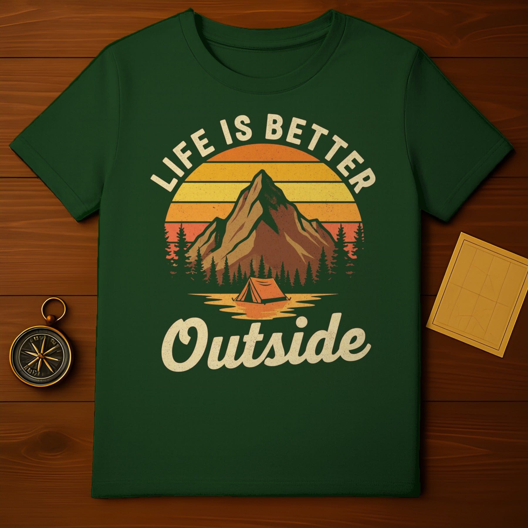 Life Is Better Outside Mountain Sunset T-shirt
