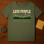 LESS PEOPLE MORE TREES Forest Moon Green t-shirt product type