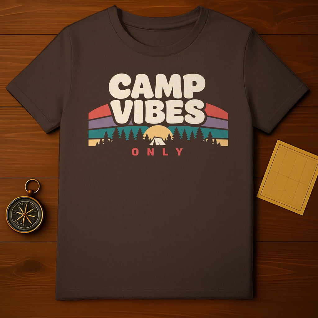 Retro Camp Vibes Only Forest Sunrise Design product type
