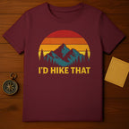 I'D HIKE THAT Vintage Mountain Graphic T-shirt