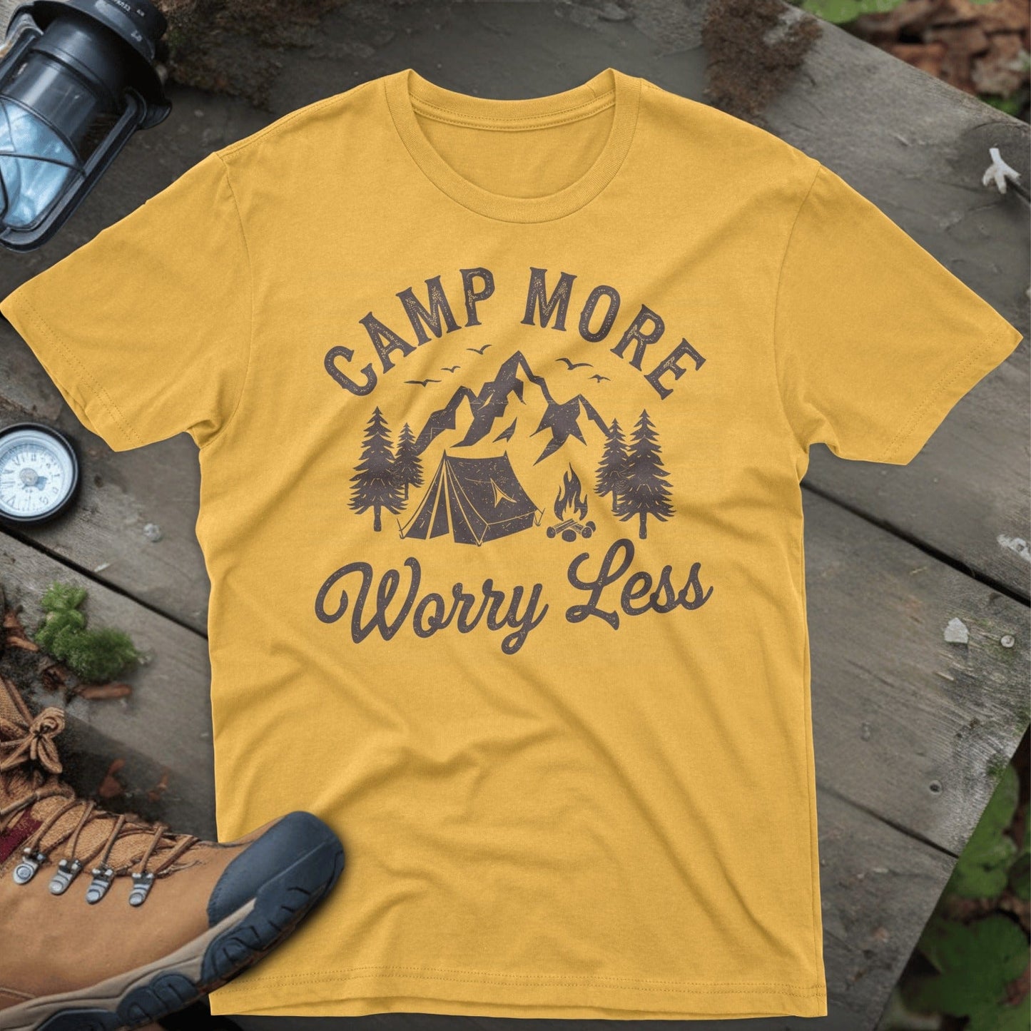 Camp More Worry Less Graphic T-Shirt product