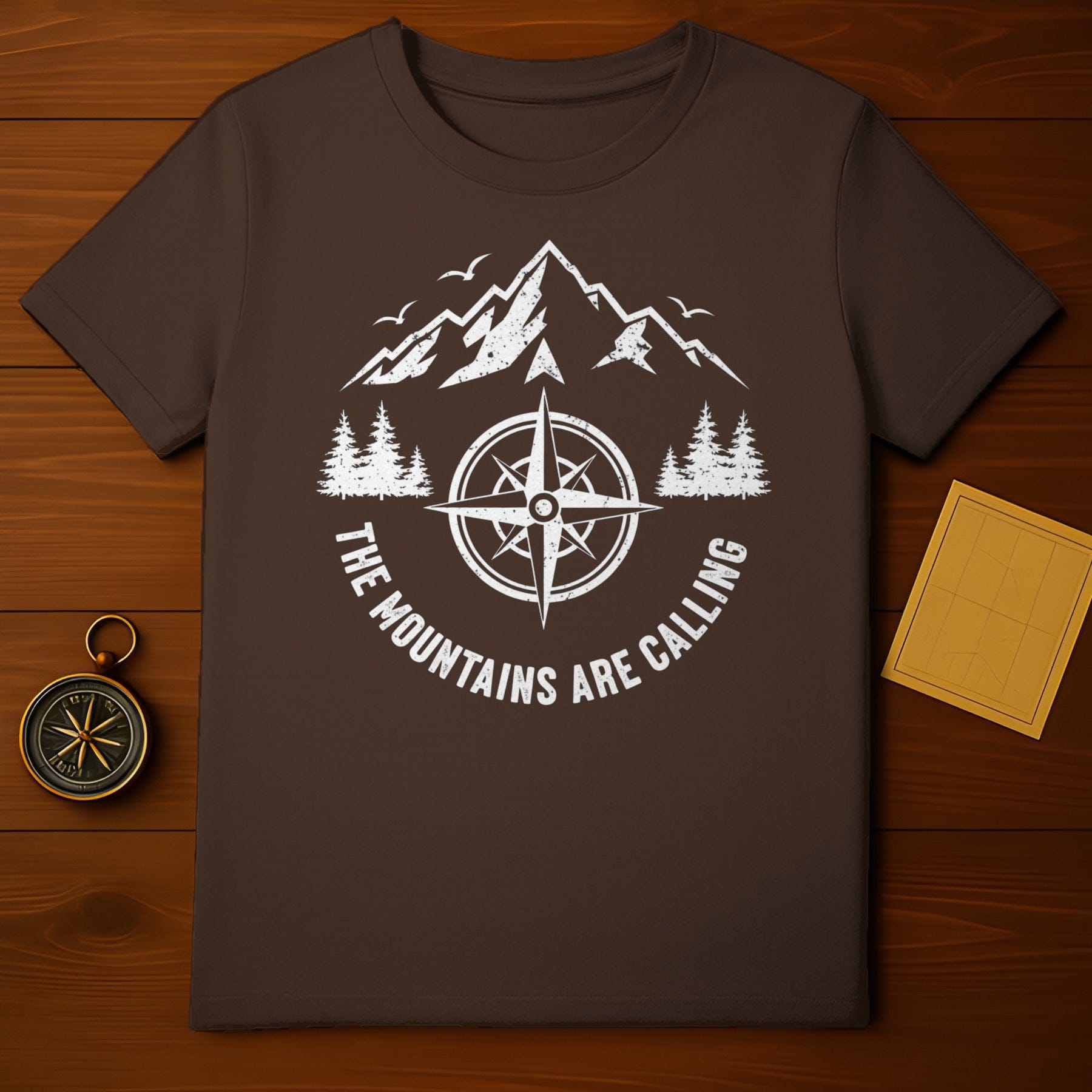 The Mountains Are Calling Compass Adventure T-Shirt
