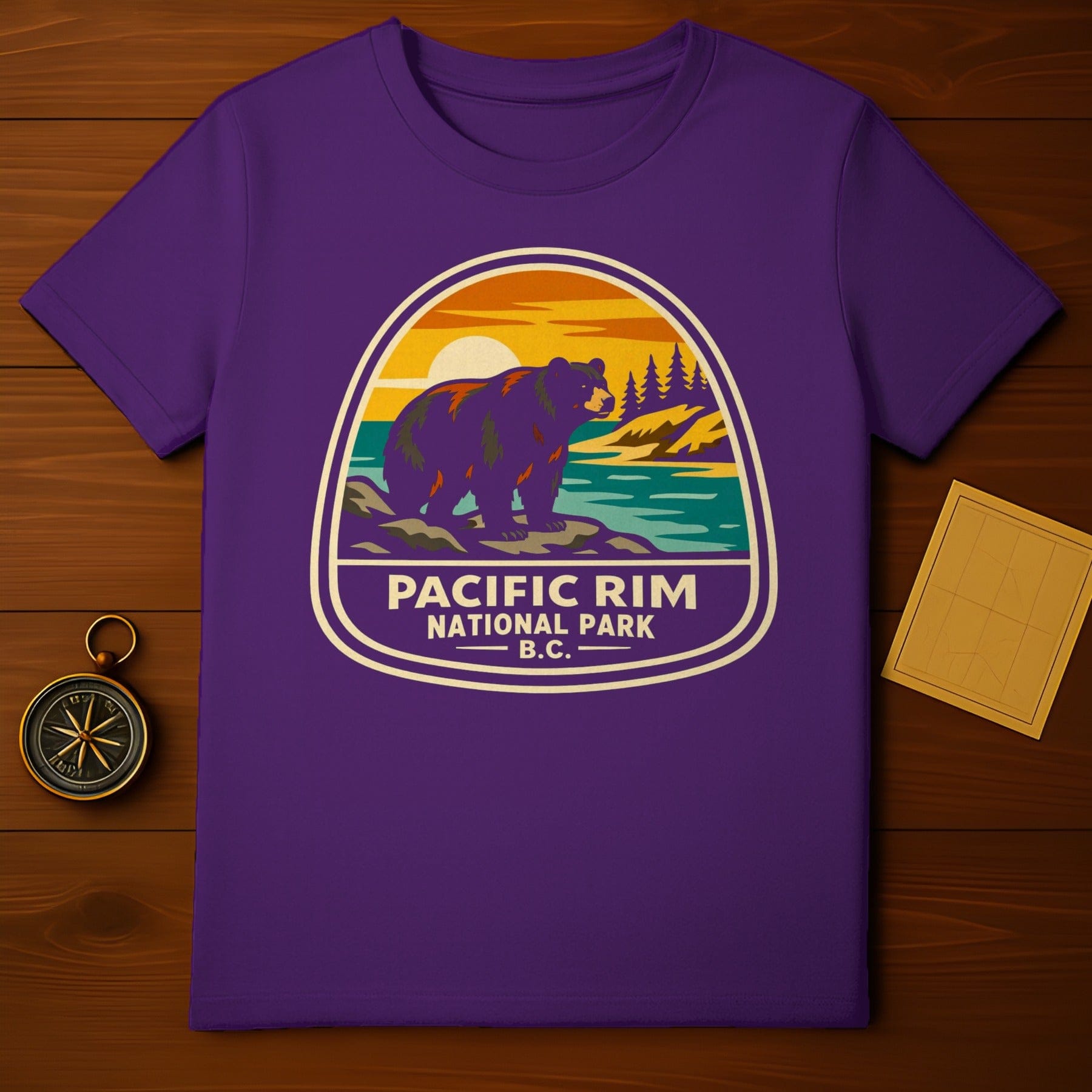 Purple Pacific Rim National Park B.C. Bear Sunset Product Type