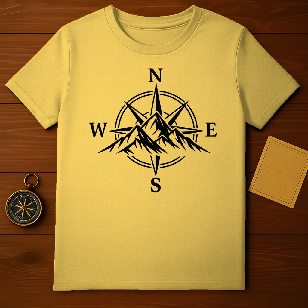 Adventure Mountain Compass Design T-Shirt