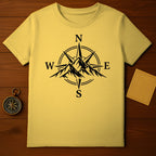 Adventure Mountain Compass Design T-Shirt