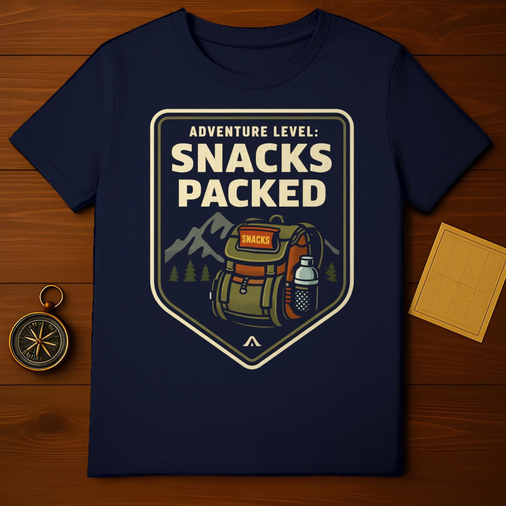 Adventure Level Snacks Packed T-Shirt for Outdoor Lovers