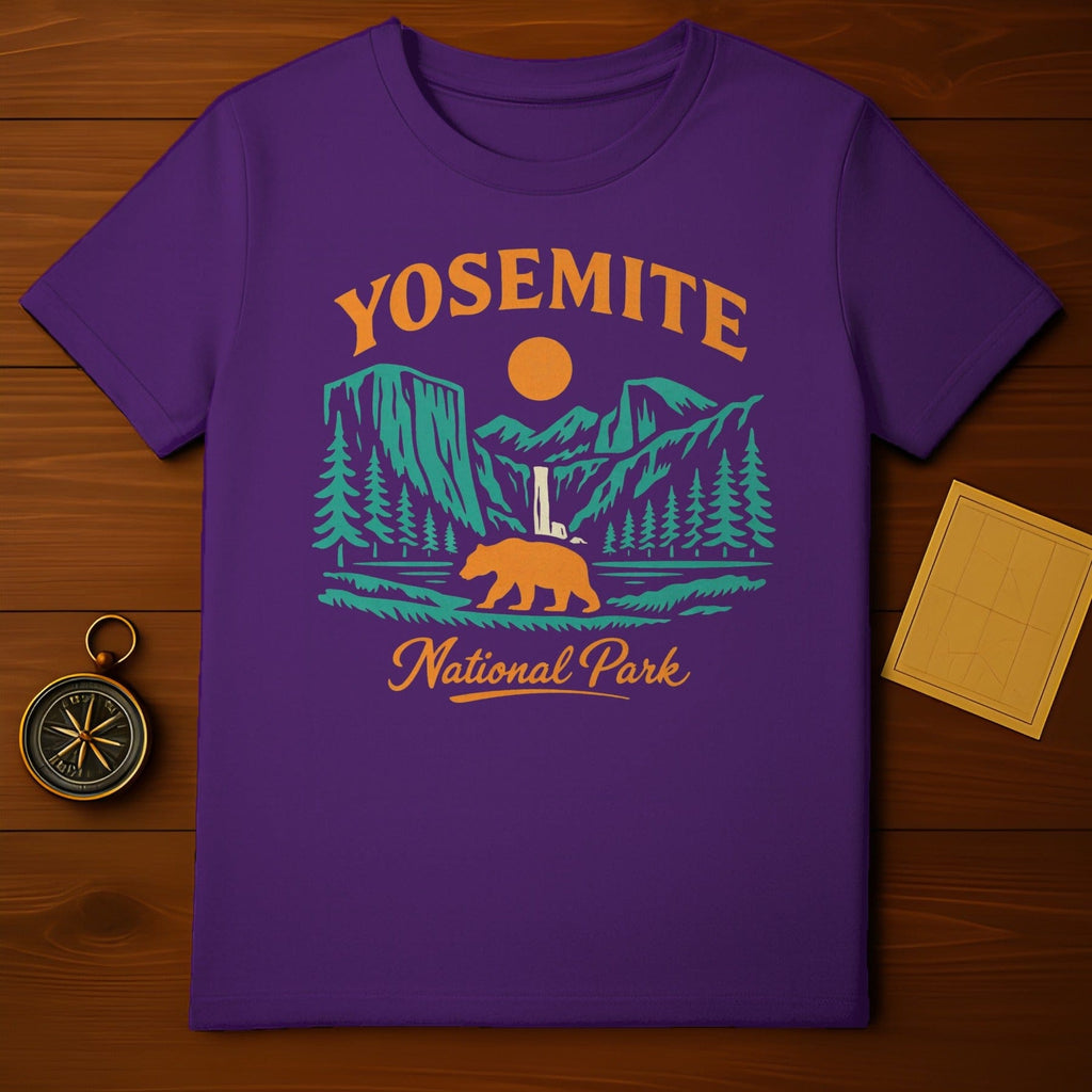 Yosemite National Park Bear Mountains Sun Purple product type
Yosemite
National Park
Bear
Mountains
Nature
Outdoors
Adventure
Travel
Waterfall
Sun
Trees
Purple shirt
Graphic tee
Unique design
National Parks
California
Wildlife
Scenic
Park souvenir
Outdoors gear