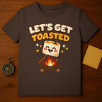 LET'S GET TOASTED Funny Marshmallow Campfire Graphic product type