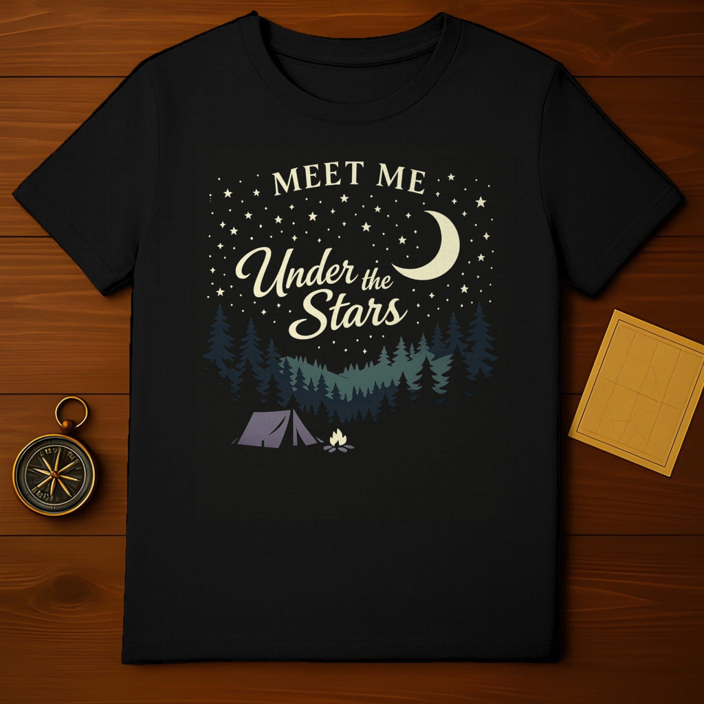 MEET ME Under the Stars Camping Night Sky T-Shirt