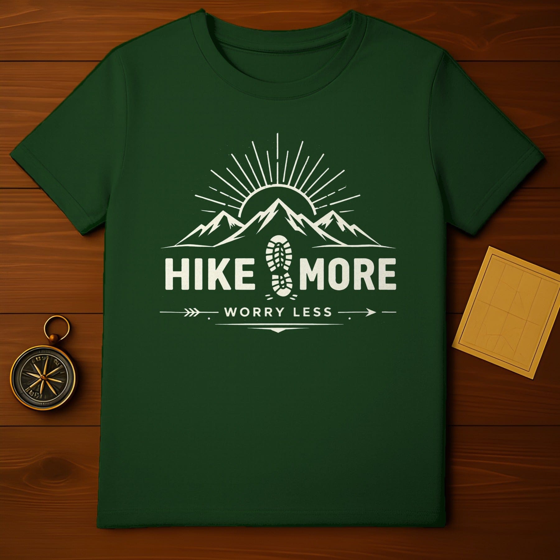 Hike More Worry Less Graphic T-shirt Apparel