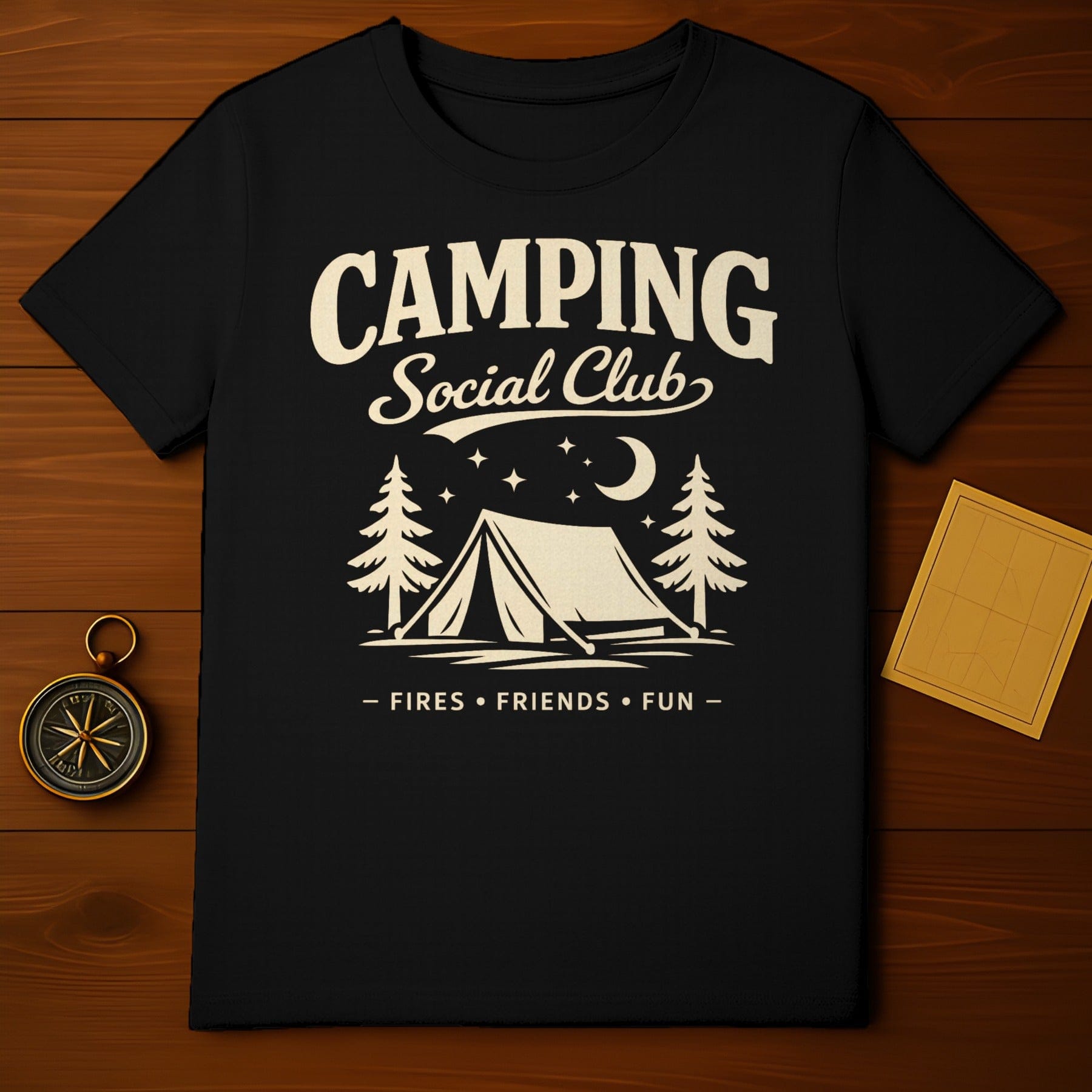 CAMPING Social Club Fires Friends Fun Adventure product type
Camping
Social Club
Fires
Friends
Fun
Outdoor
Adventure
Tent Design
Stars Moon
Pine Trees
Forest Theme
Nature Lovers
Wilderness Explore
Camp Life
Campfire Scene
Group Activity
Getaway Vibe
Graphic Art
Black Product
Camping Club