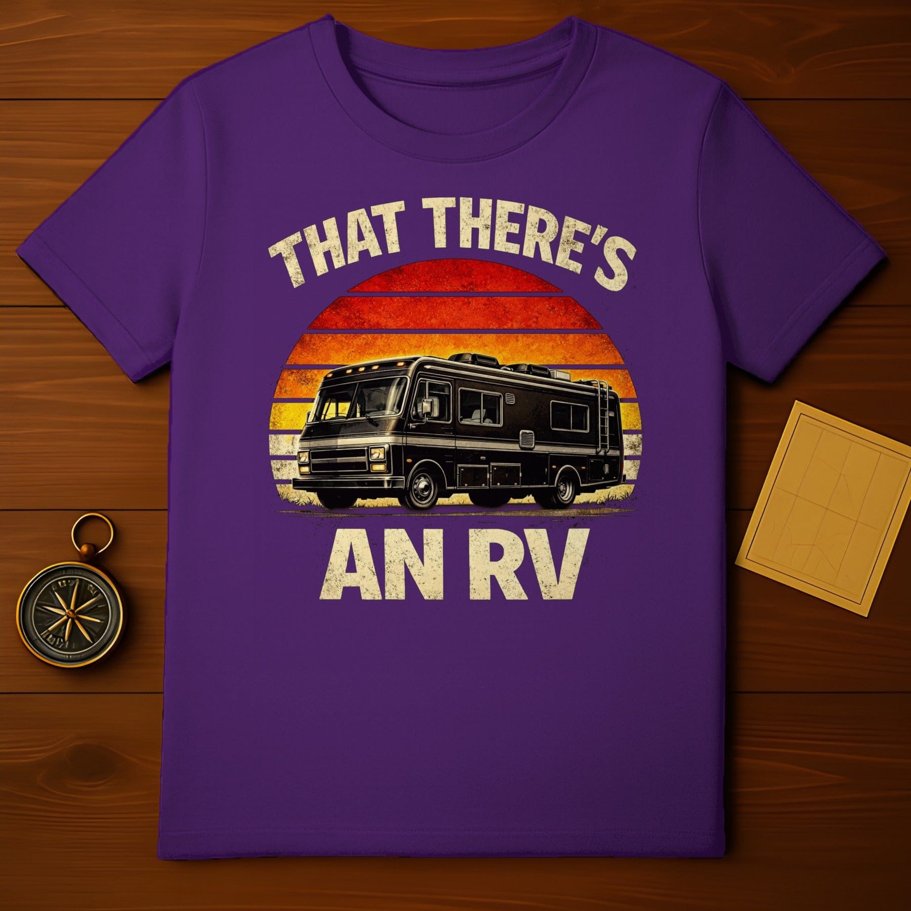 That There's An RV Retro Sunset Graphic T-Shirt