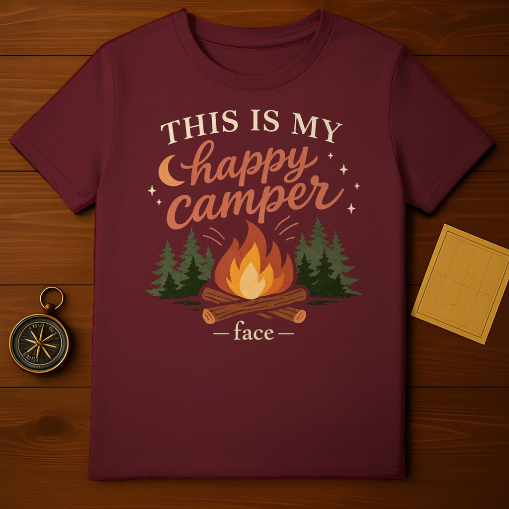 THIS IS MY happy camper face T-shirt product type
Happy Camper
Camper Shirt
Camping Life
Campfire Design
Outdoor Adventure
Nature Lover
Forest Trees
Pine Trees
Moon Stars
Graphic Tee
Quote Shirt
Travel Tee
Summer Vibes
Wanderlust Apparel
Fun Camping
Adventure Awaits
Unique Design
Camp Theme
T-shirt Clothing